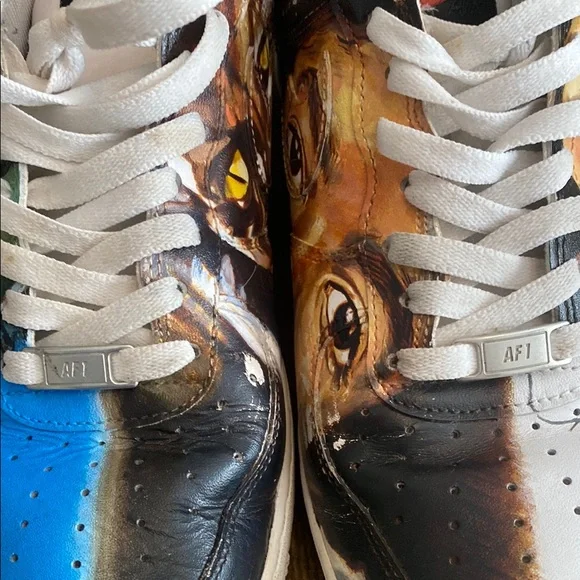 Nike Air Force One Michael Jackson Thriller Bad. Custom Hand Painted. Men’s 10.5 - Picture 5 of 13